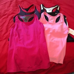 4 Nike dri-fit running tops small